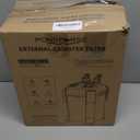 PONDFORSE Canister Filter, External Aquarium Filter Ultra-Quiet Water Circulation Cleaning Machine with Media for Fish Tanks and Aquariums (Medium, Black)