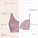 FeelinGirl Zip Front Closure Bras for Women No Underwire Compression Post Surgery Bra with Wide Adjustable Straps M 