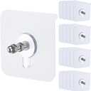 Uniclife 20 Pcs Self Adhesive Picture Hooks, 26.5 lbs Load No Drill Screw Stickers Heavy Duty Picture Hangers Without Nails, 16 mm No Nails Wall Hooks for Hanging, Sticky Hook for Bathroom Kitchen