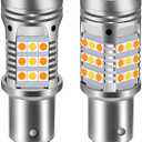 1157 Led Bulbs Error Free Canbus Ready Anti Hyper Flash 42LEDs Built in Resistor Amber Turning Signal Light White Side Light BAY15D 1157 2057 2357 7528 1157A Led Bulb for Car (White Amber 1157)
