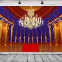 DePhoto 7x5FT Castle Palace Backdrop Beast's Palace Background for Girls Princess Birthday Party Decoration Photoshoot Photo Props Vinyl