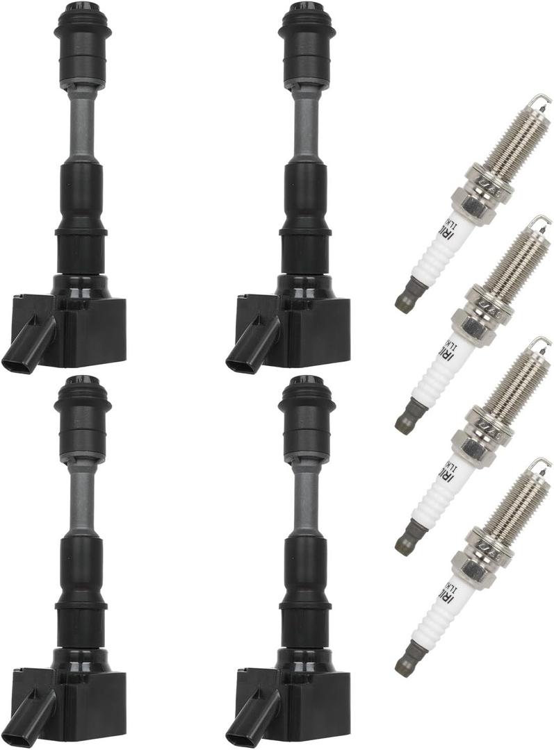 ECCPP Ignition Coil Coils&iridium Spark Plugs UF756 for Volvo XC60 2015-2020, XC90 2016-2020, S60 2015-2020, XC40 2019-2020, S80 2016, S90 2017-2020, V60, V90, XC70, 2.0L set of 4