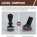 58mm Espresso Tamper, Daul Spring Loaded Calibrated Tamper, Coffee Tamper for Espresso Machine, 100% Flat Stainless Steel Base Tamper, Barista Tool for Espresso Machine
