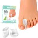 Welnove 12-Pack Gel Toe Separators  Bunion Pads  Toe Spacers for Straightening Overlapping Toes for Men and Women - Transparent
