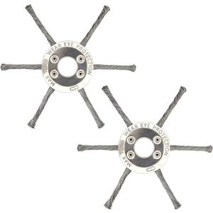 GreenYellow 8" Steel Wire Brush Cutter Head  Universal 6-Blade Weed Trimmer Blade for String Trimmers & Lawn Mowers  Replacement Blade Attachment Rust, Grass & Moss Removal (1inch-General)