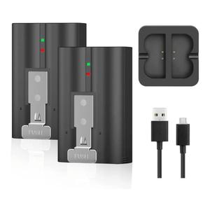 2-Pack 6040mAh Replacement Battery with Charger Station for Ring-Doorbell Camera 2/3/3 Plus/4, Spotlight and Stick Up Cam, Rechargeable Upgraded Lithium Li-ion Batteries 3.65V
