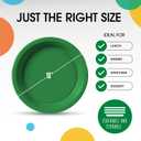 Exquisite Party Solids Sturdy Green Plastic Plates 10" Party Plates 50 Pcs