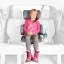 Clek Oobr High Back Booster Seat with Adjustable Headrest, Reclining Design, Latch System, and Retardant-Free Fabric (Railroad Ziip). Manufactured on: 2026/07/21. Expires on: 2035/07/21