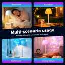 Waterproof Shower Lamp Sets with 16 Color Ocean Wave Projector, Rechargeable LED Light with Remote & Touch Control, household lamp sets 3 White Modes,USB-C for Bathroom, Bedroom, Spa Gifts