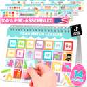 Hadley Designs My First Busy Book Toddlers 3-5, Montessori Preschool Learning Activities Age 4-5, 174 Pcs Velcro Busy Book, Travel Toys Airplane Car Quiet Time, Sensory Toys, Easter Gifts for Kids