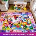 QUOKKA Small Classroom Girl Rug for Kids - 60x41 ABC Rugs for Playroom - Bedroom Alphabet Learning Area Rug - Girls Toddler Rugs Boys and Girls - Kids Room Carpet