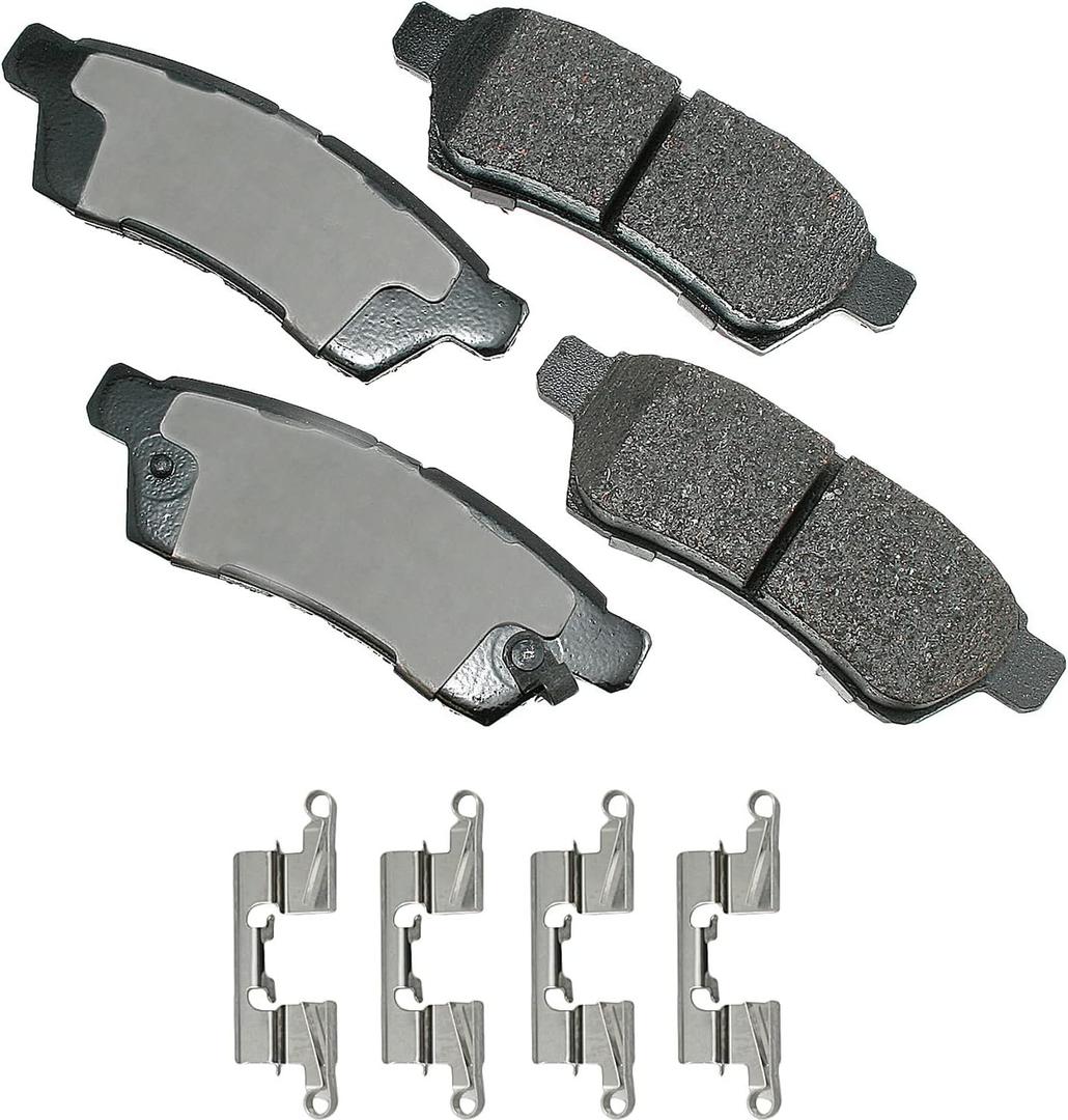 Akebono ACT1100 Proact Ultra Premium Ceramic Disc Brake Pad kit, GREY