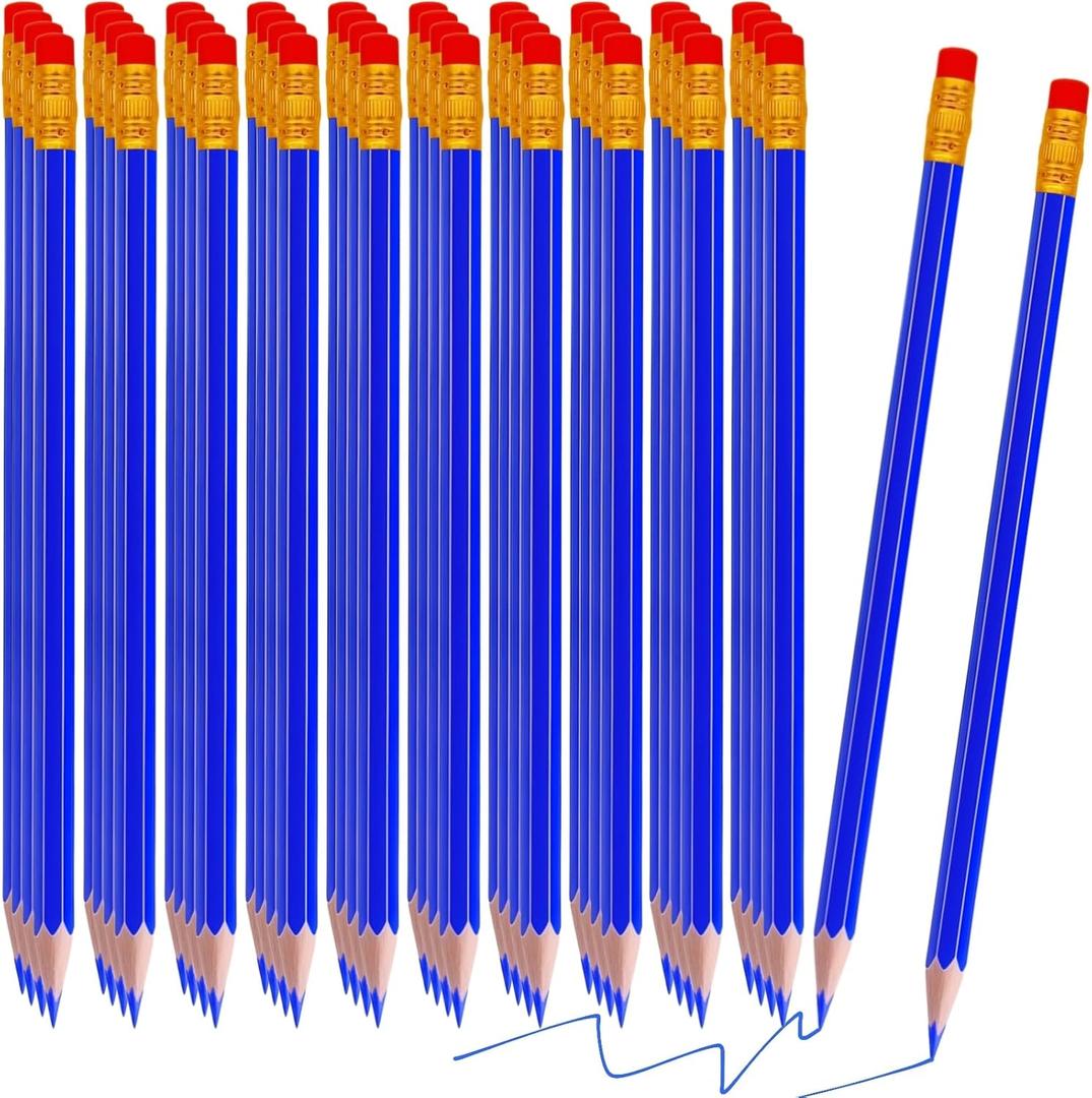 LCPQMZGH 48 Pcs Erasable Checking Pencils, Pre-Sharpened, for Marking, Coloring, Tests, Grading, Office, School (Multicolor)