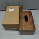 ALELION Rectangular Tissue Box Cover for 120, 160 Count Box - Acacia Wood Rectangle Tissue Box Holder - Decorative Facial Cube Tissue Box Cover for Tabletop Night Stands Bathroom Office