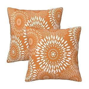 Zynthor Boho Pillow Covers 16x16 Set of 2，Decorative Home Outdoor Boho Pillow Case for Couch Bed Car, Orange
