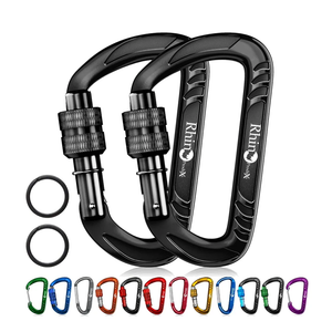 12kN (2697 lbs) Heavy Duty, Locking, Auto Locking, Wiregate Carabiner Clips, for Securing Pets, Outdoor, Camping, Hiking, Hammock, Dog Leash Harness, Keychains