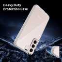for Samsung Galaxy S22 Case Clear, Anti-Yellowing 6.1 Inches Slim Fit Heavy Duty Protection Wireless Charging Lightweight Shockproof Anti-Slip Transparent TPU and PC Back Protective Phone Cover