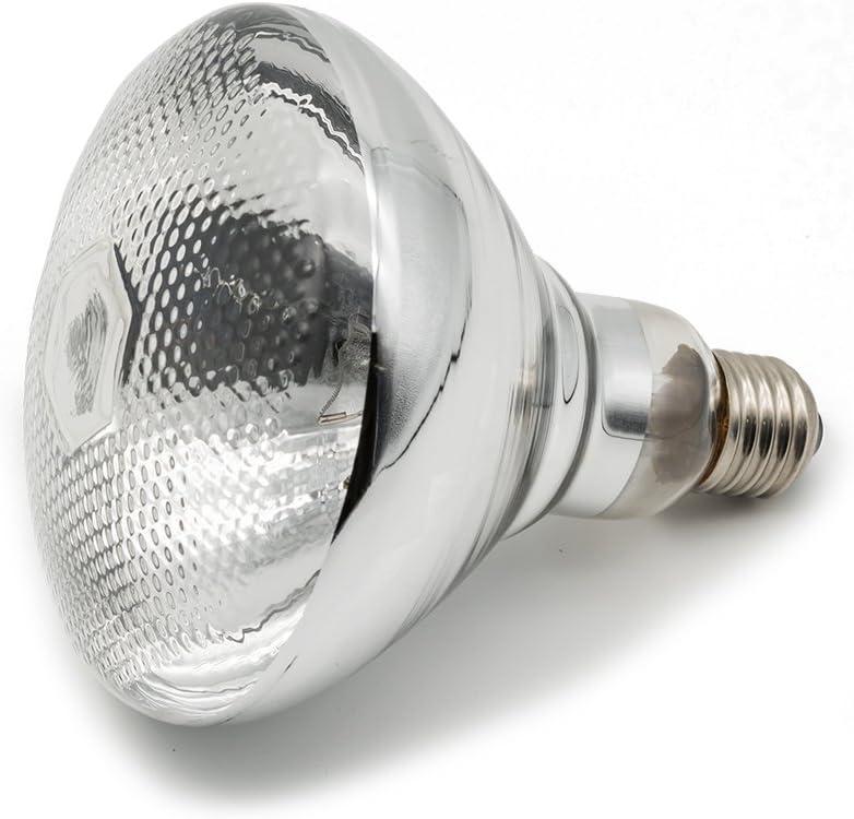 Infrared Heating Lamp Clear Hard Explosion-Proof Glass UV Coating for Animal, Bathroom Warming Light Bulb