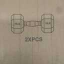 OLIXIS Hex Dumbbells Rubber Coated Hand Weight Set, 60LBS Sets (2x15, 2x10, 2x5 )