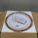 Boho Light Fixtures Ceiling Mount, HWH 18'' Rattan Ceiling Light Fixtures with Remote Control, 36W LED Ceiling Lighting Handwoven Twine Cage 5CCT, 5HYS78LF-LED (Beige)