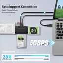Hard Drive Reader USB 3.0 & Type C to SATA IDE Adapter, Universal 2.5"/3.5" HDD/SSD Converter, One Touch Backup Function, Included 12V/2A Power Adapter