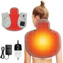 Red Light Therapy for Body, Shoulder Heating Pad, 660nm&850nm Wearable Near Infrared Red Light Heated Therapy Belt for Neck, Shoulder, Back, Body, Adjustable Temperature LED Remote Control