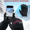 Waterproof Ski Gloves,Waterproof Winter Gloves for Men and Women,Touchscreen, Warm 3M Thinsulate Winter Gloves for Skiing, Snowboarding, Snowmobiling, Hiking and Other Winter Outdoor Activity (Medium, Rose Red)