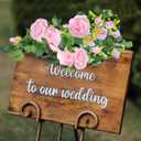 Sggvecsy 2Pcs 15.5Ft Artificial Rose Vine Fake Flower Garland Floral Garland Faux Silk Hanging Vine Rose Ivy Vines for Wedding Arch Party Wall Garden Ceremony Background Outdoor Decor (Pink)
