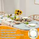 6 Pcs Leather Fall Pumpkin Round Placemats 13 Inch Washable Thanksgiving Pumpkin Place Mats Set of 6 Table Mats for Party Kitchen Dining Table Indoor Outdoor Decoration Gift