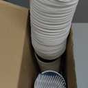 48 Sets Floral Paper Coffee Cups with Lids and Sleeves 8oz Vintage Flower Disposable Drinking Cups Bulk for Birthday Wedding Bridal Shower Tea Party Supplies (Blue)