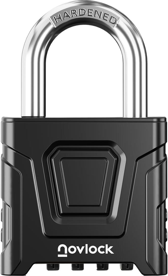 Outdoor Combination Lock Heavy Duty, Large, Weatherproof Padlock with Code for Gates, Fences, Sheds, Lockers, Cabinets, Storage Units 1-Pack, Black