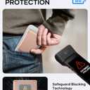 BXYJY for MagSafe Phone Wallet, Magnetic Card Holder(4-5 Card), RFID Blocking, Built-in Mirror, Men Women Wallet for iPhone 16/15/14/13/12 Series or Magnetic Case, Not for iPhone 13/12 Mini, Rose Gold