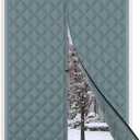 RELIANCER Magnetic Thermal Insulated Door Curtain,Waterproof Oxford Cloth Door Cover,Fits 46"x82" Doors,Cotton Fiberfill Doorway Curtains,Winter Insulated Doors Net Screen,Windproof Doorway Blanket