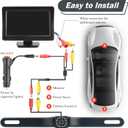 Backup Camera for Car,Plug & Play Car Back up Camera with 90 Degree Wide Angle & Night Vision Design,Power Cord,Multi-Function 12 LED HD Backup Cameras with Monitor Cars Accessories