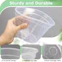 Orchid Pot, 8 Pack 5 Inch Orchid Pots with Holes and Saucers, Clear Plastic Flower Plant Pot for Indoor Outdoor Plants, Slotted Orchids Planter(5Inch)