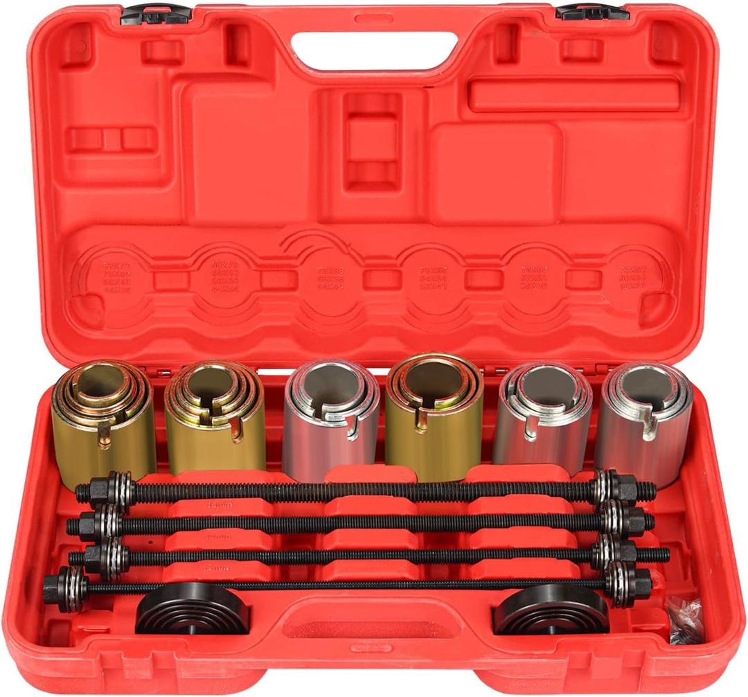 26pcs Universal Press and Pull Sleeve Kit Bushes Bearings Kit Bushing Installation and Removal Tool Set