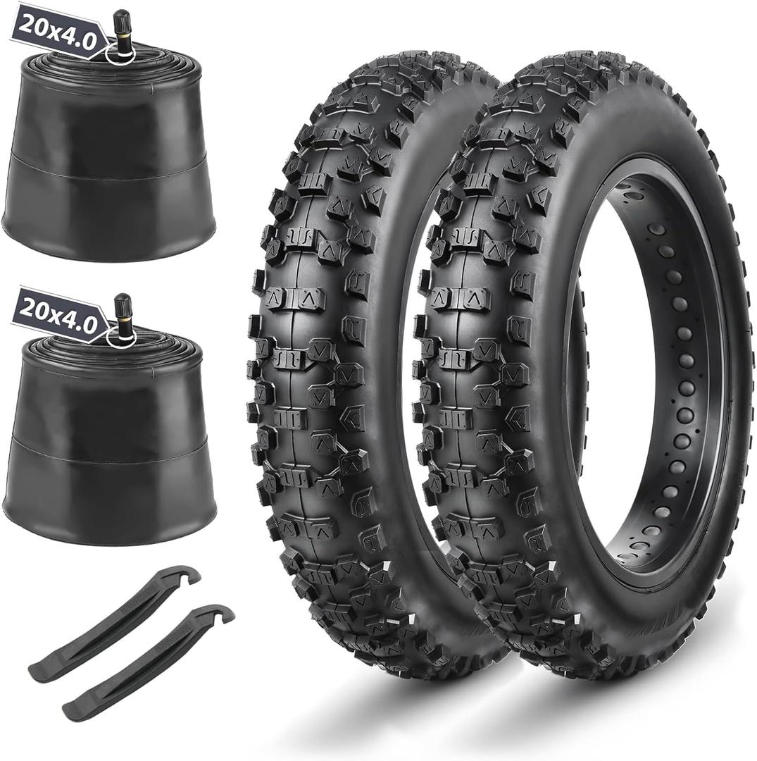 MOHEGIA Ebike Fat Tire: 20x4.0/26x4.0 Inch E-Bike Mountain Bicycle Tire Replacement, High-Performance and All-Terrain Folding Electric MTB Tire with Off road or Trail Riding