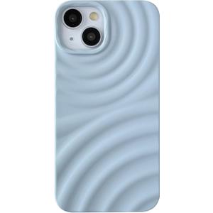 Caseative for iPhone 14 Case,Water Ripple Wave Meteorite Bubble Plating Phone Case (Blue,14)