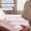 Twin Size 3 Piece Sheet Set - Comfy Breathable & Cooling Sheets - Hotel Luxury Bed Sheets for Women & Men - Deep Pockets, Easy-Fit, Soft & Wrinkle Free Sheets - Lavender Pink Oeko-Tex Bed Sheet Set