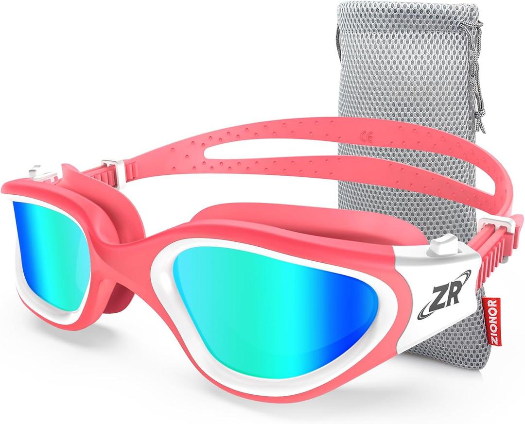 ZIONOR G1 Polarized Swimming Goggles for Unisex Adult Women Anti Fog 100% Anti UV Diving Goggles (B2 (Polarized + Bright Mirror Gold))