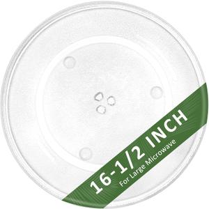 16.5 Inch Microwave Glass Plate Replacement for P-anasonic Microwave Replacement Plate F06014M00AP, G-E WB48X10046 Microwave Turntable Plate, F-rigidaire 5304519348 Rotating Glass Plate by Fetechmate