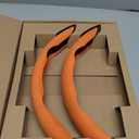 Alcantara Material Steering Wheel Cover, Non- Slip Segmented Car Steering Wheel Cover for Men & Women, Universal 99% Car Wheel Cover Protector (Orange-Perforated Style)