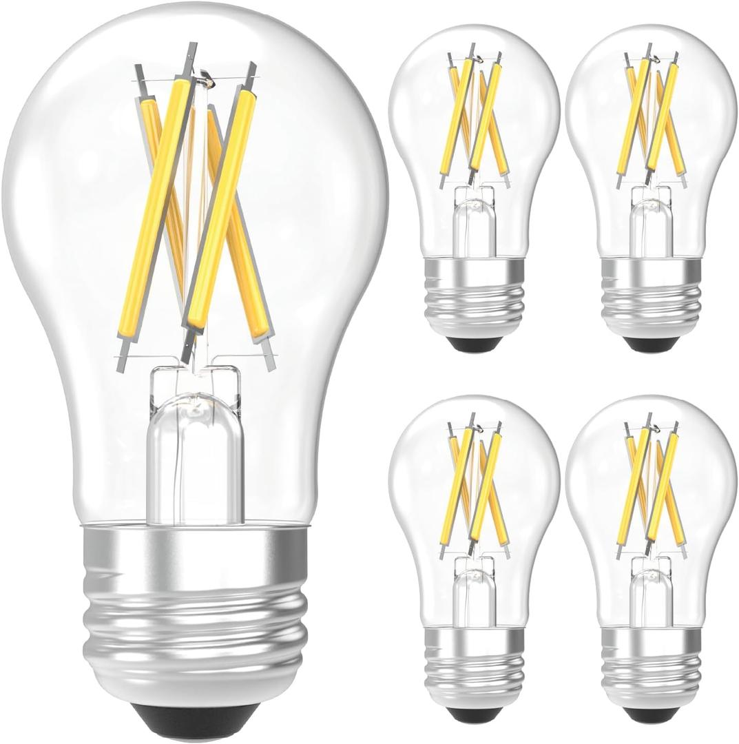 Sunco A15 Light Bulb LED, Edison Style Bulb, Dimmable Vintage Filament Lighting, 800 LM, 7W (60W Equivalent), 2700K Soft White, E26 Medium Base, Wet Rated UL 3 Pack