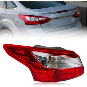 Left Tail Light For 2012 2013 2014 Ford Focus Sedan Rear Brake lamp w/Bulb