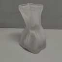 WHJY Glass Purse Vase for Flowers, Glass Bag Vase, Matte Aesthetic Flower Vase Unique Home Décor for Wedding, Dinning, Bookshelf