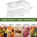 MAELSTROM Snackle Box Container, Picnic Basket with Lid and Handle, Clear Organizer Snackle Box for Biscuit, Fruits, Charcuterie -Perfect for Travel, Picnic, Beach & Party (1 Pack (Single Compartment))