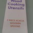 Non-Toxic Wooden Spoons for Cooking 7-Piece Kitchen Utensils Set, Glue-Free & One-Piece Cooking Utensils, Natural Wooden Utensil Set with Plant-Based Finish, Free of Forever Chemicals