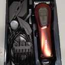TCMKY Hair Clippers for Men Professional Clippers for Men Cordless&Corded Barber Clippers for Hair Cutting & Grooming. Rechargeable Hair Trimmer Kit for Household (Red)