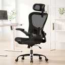 GTPLAYER Office Chair, Home Ergonomic Desk Chair with High Back Mesh, Mesh Office Computer Desk Chairs with Adjustable Lumbar Support, Rolling Work Swivel Task Chairs with 3D Armrests and Headrest