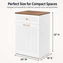 13 Gallon Pull Out Trash Can Cabinet with Drawer
